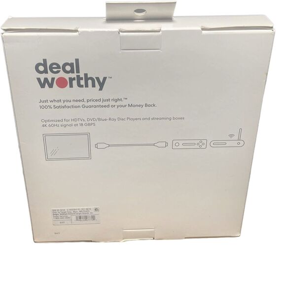 dealworthy 15ft HDMI High Speed Cable with Ethernet - 4K Ultra HD, 1080p Full HD - Picture 2 of 4